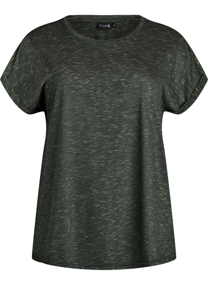 T-shirt d'entra&icirc;nement ample &agrave; manches courtes, Vert Kaki, Packshot image number 0