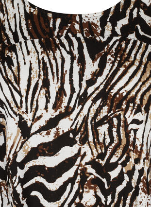 Viscose jurk met 3/4 mouwen, Zebra, Packshot image number 2