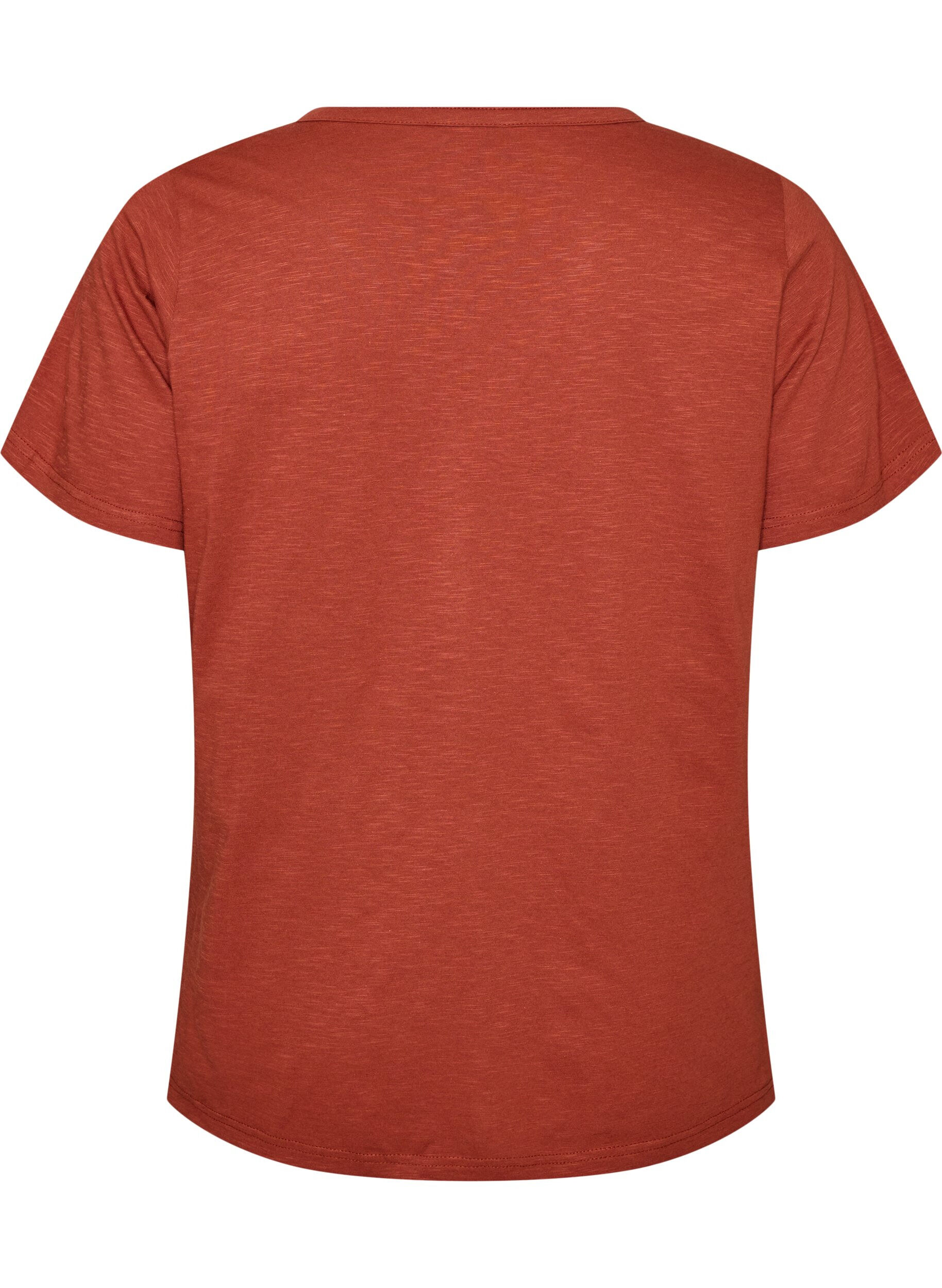 ZizziT-shirt dot&eacute; de boutons, Marron, Packshot image number 1