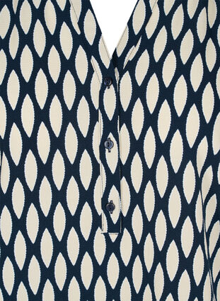 Chemise à manches courtes et col en V, Oval AOP, Packshot image number 2
