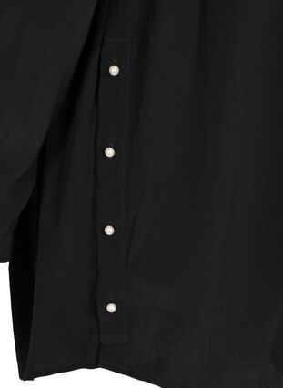 Viscose tuniek met parels, Black, Packshot image number 3