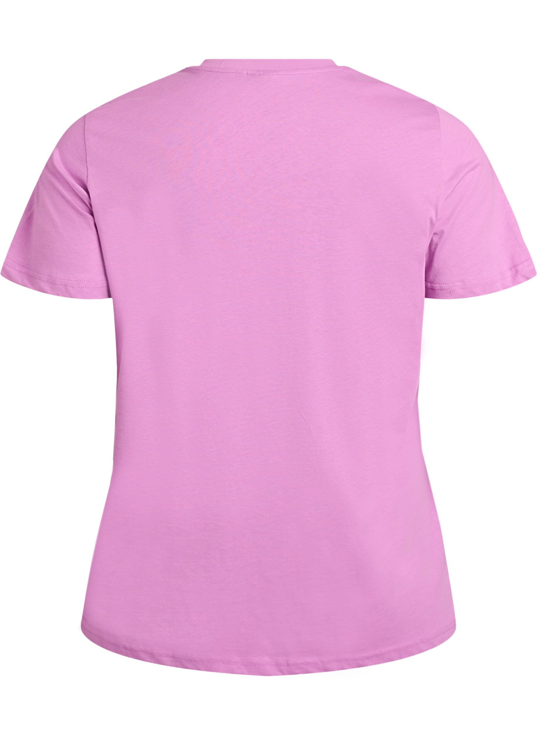 ZizziT-shirt basique en coton &agrave; col rond, Violet, Packshot image number 1