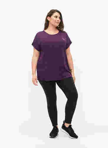 Trainings T-shirt met korte mouwen, Purple Pennant, Model image number 2