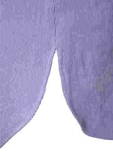 Robe en velours à manches 3/4 et boutons, Wisteria, Packshot image number 3