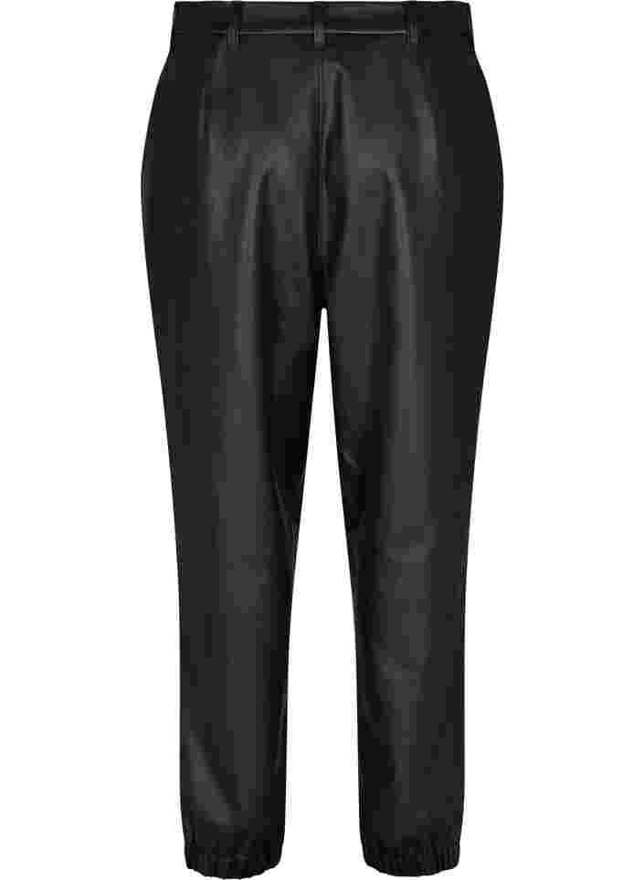 Pantalon en simili-cuir, Black, Packshot image number 1