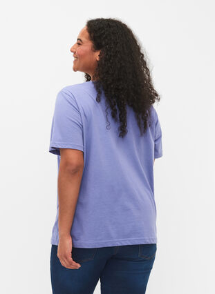 T-shirt à manches courtes avec col en V, Lavender Viloet, Model image number 1