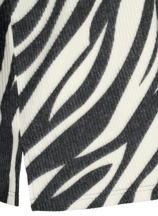 Blouse manches 3/4 avec imprimé zébré, White Zebra, Packshot image number 3