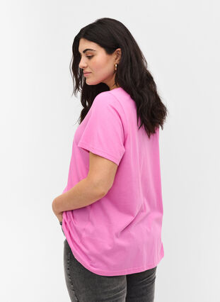 T-shirt en coton avec imprimé, Cyclamen LOVE, Model image number 1