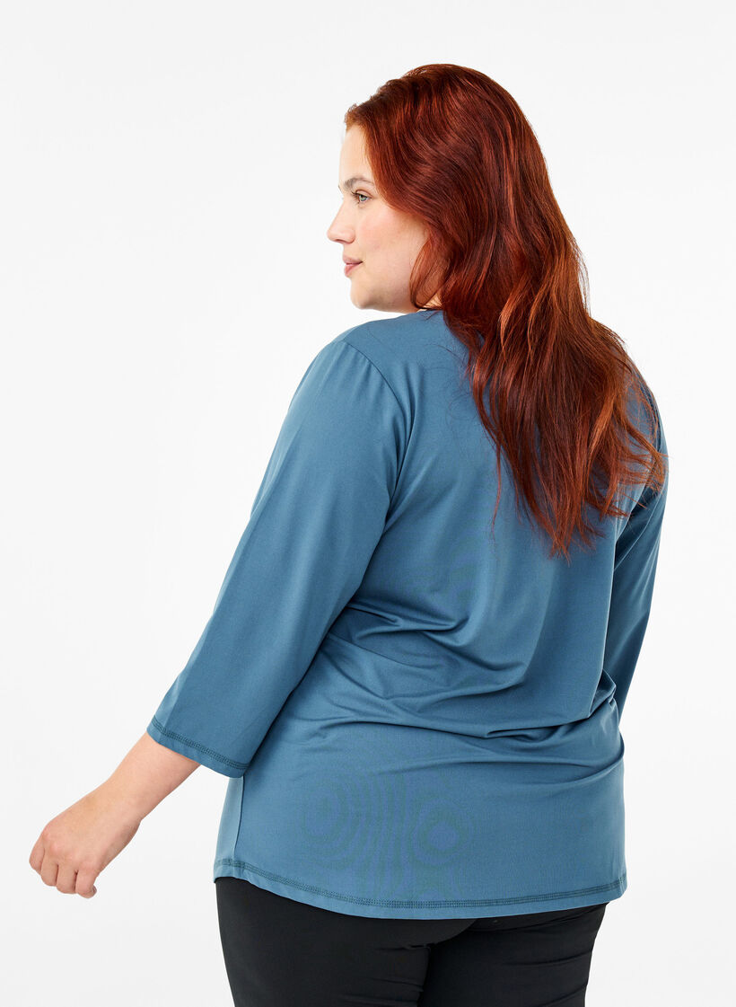 Training blouse met 3/4 mouwen, Blauw, Model image number 2