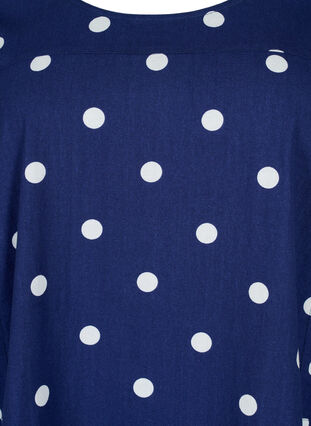 Robe en coton imprimé à manches courtes, Medieval Blue DOT, Packshot image number 2