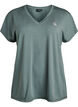 T-shirt de sport ample avec col en v, Vert clair, Packshot image number 0