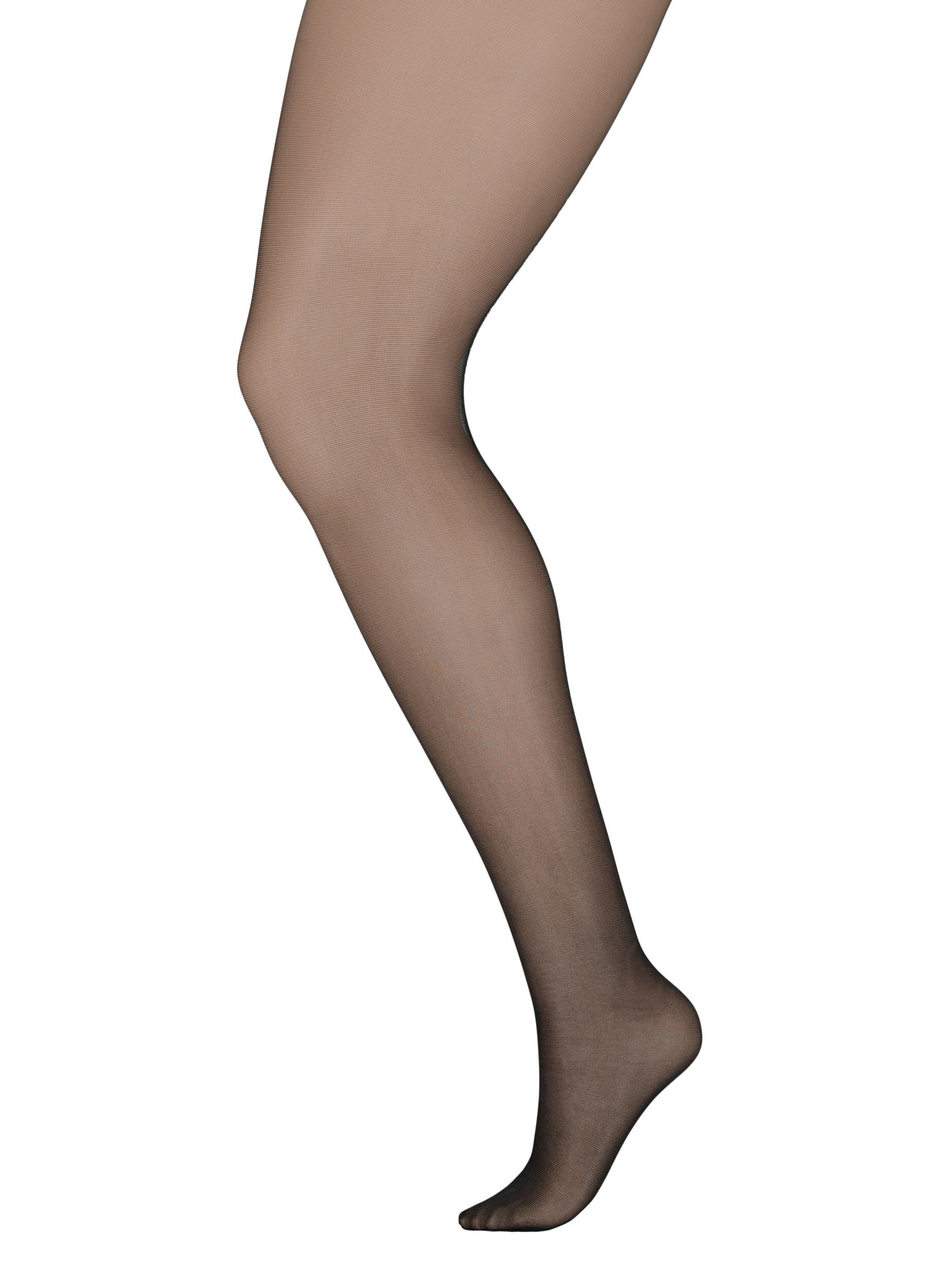 Zizzi 20 denier panty met lurex rugnaad, Black, Packshot image number 0