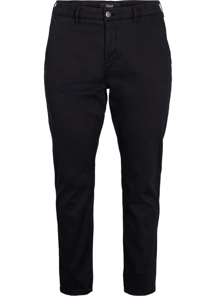 Chinos en coton, Black, Packshot image number 0