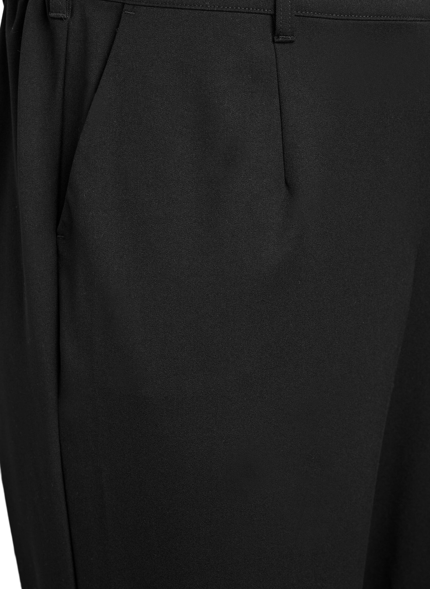 Zizzi Pantalon taille haute avec ceinture &eacute;lastique &agrave; l'arri&egrave;re, Noir, Packshot image number 2