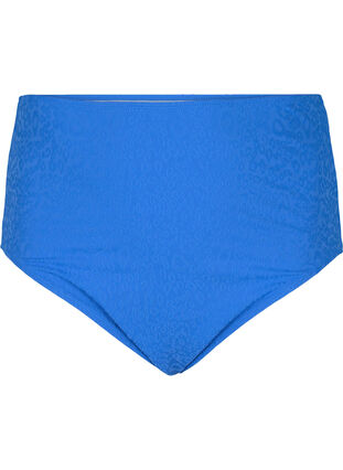 Bas de bikini à taille haute motif léopard, Palace Blue, Packshot image number 0
