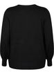 Cardigan en tricot avec col rond et boutons, Noir, Packshot image number 1