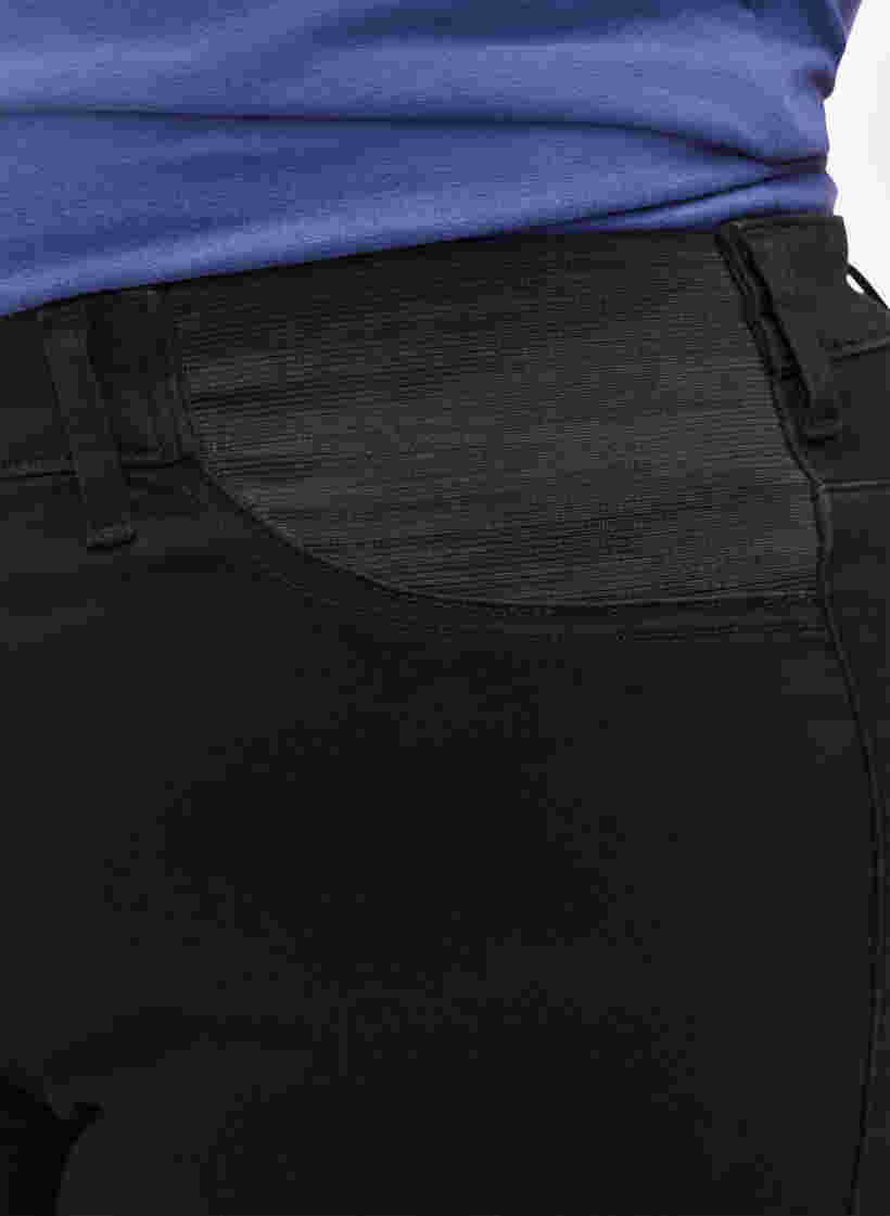 Super slim Amy jeans met elastiek in de taille, Black, Model image number 2