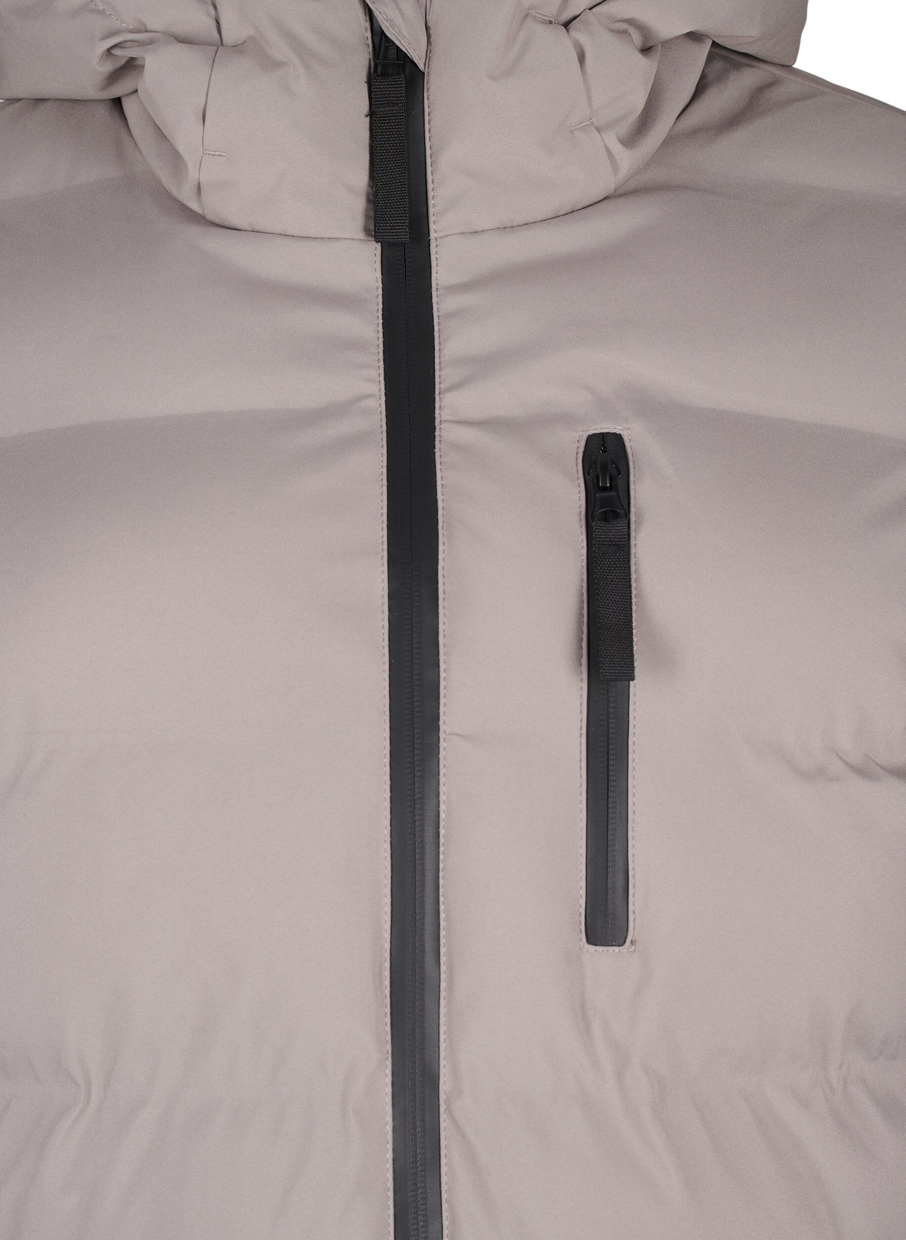 ZizziPufferjas met capuchon en zakken, Beige, Packshot image number 2