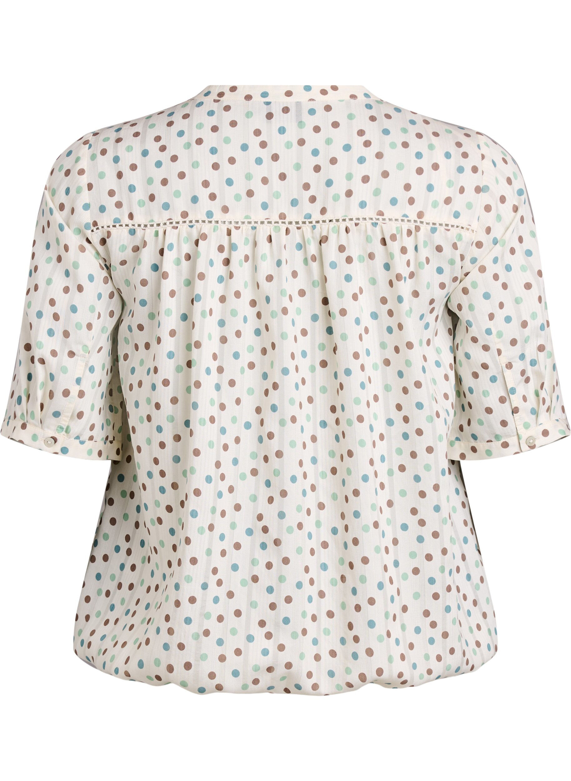 ZizziBlouse met print en 1/2 mouwen, Wit, Packshot image number 1