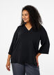 Blouse met 3/4 mouwen, Zwart, Model image number 0