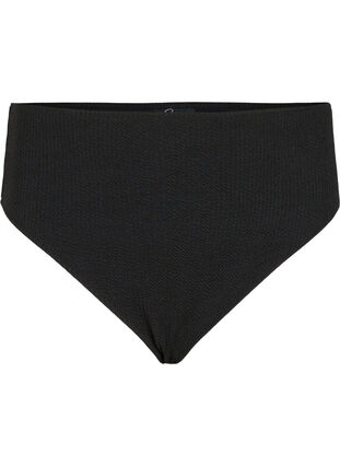 Bas de bikini avec structure en crêpe, Black, Packshot image number 0
