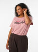T-shirt imprim&eacute;, Rose poudr&eacute;e, Model image number 0