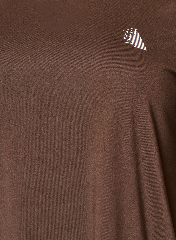 Sporttop met 3/4 mouwen, Bruin, Packshot image number 2