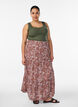 Lange rok met elastiek in de taille, Rood, Model image number 0
