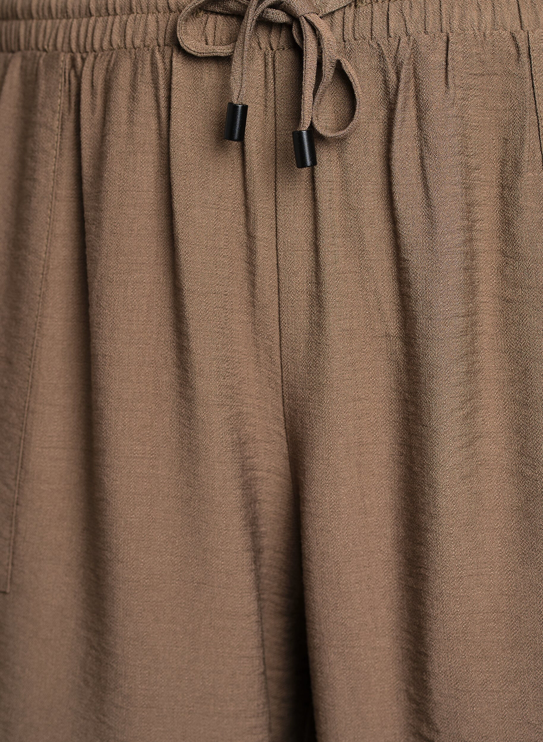 Zizzi Pantalon cargo taille haute, Beige, Packshot image number 2