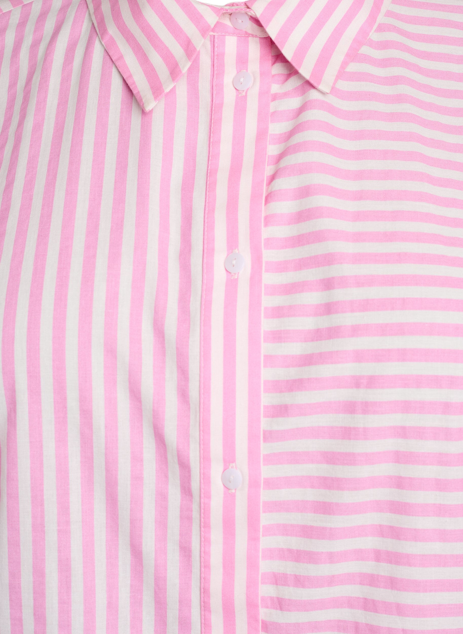 ZizziGestreepte tuniek met 3/4 mouwen en een A-lijn vorm, Roze, Packshot image number 2
