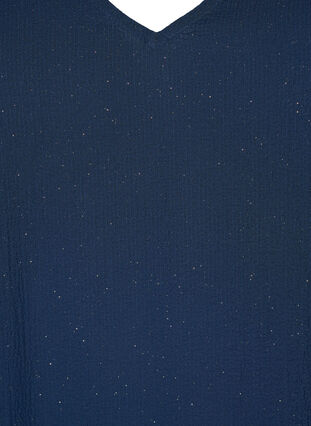FLASH - Robe à manches longues scintillante, Navy w. Gold , Packshot image number 2