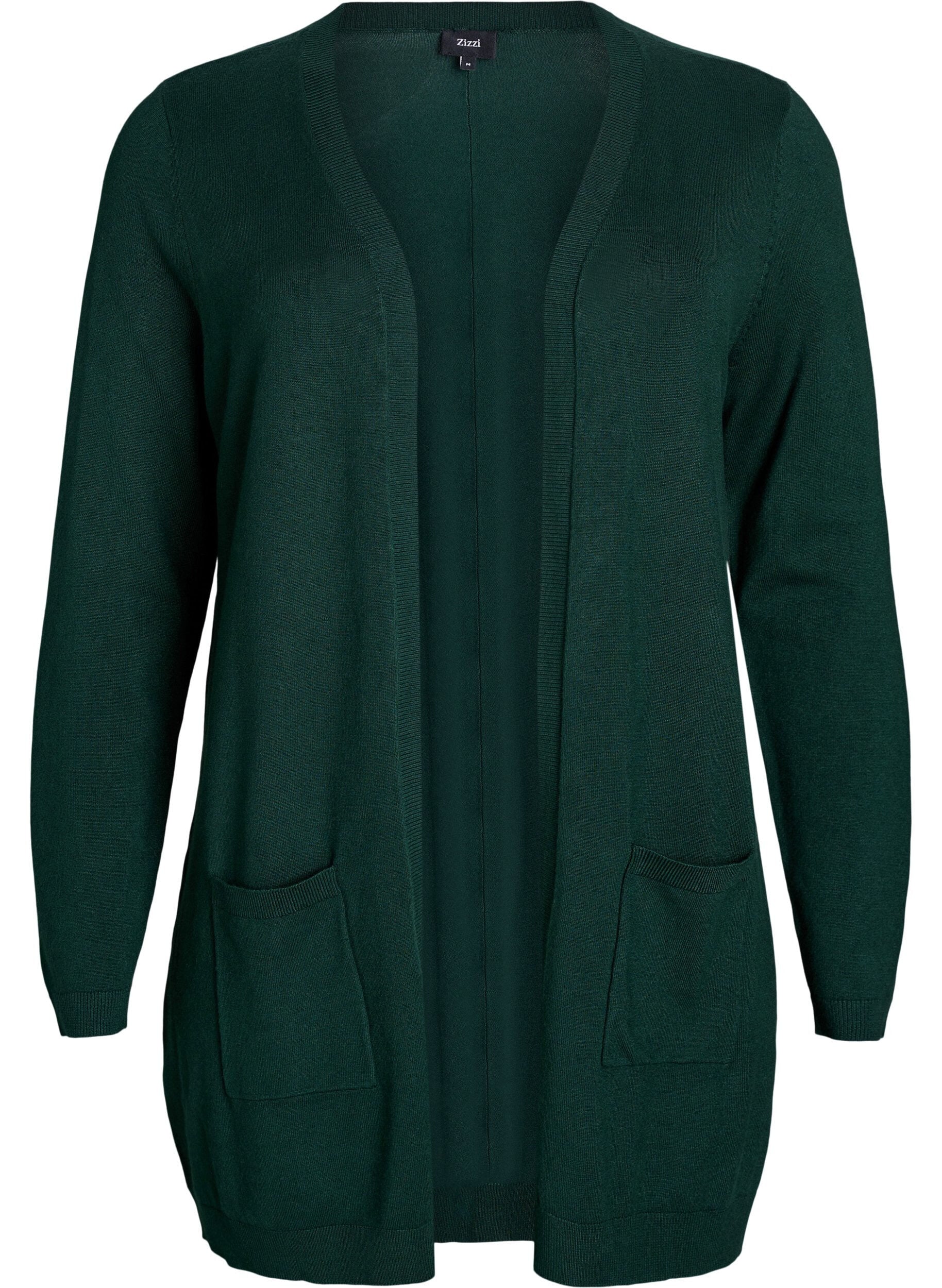 Long cardigan tricot&eacute; en m&eacute;lange de viscose