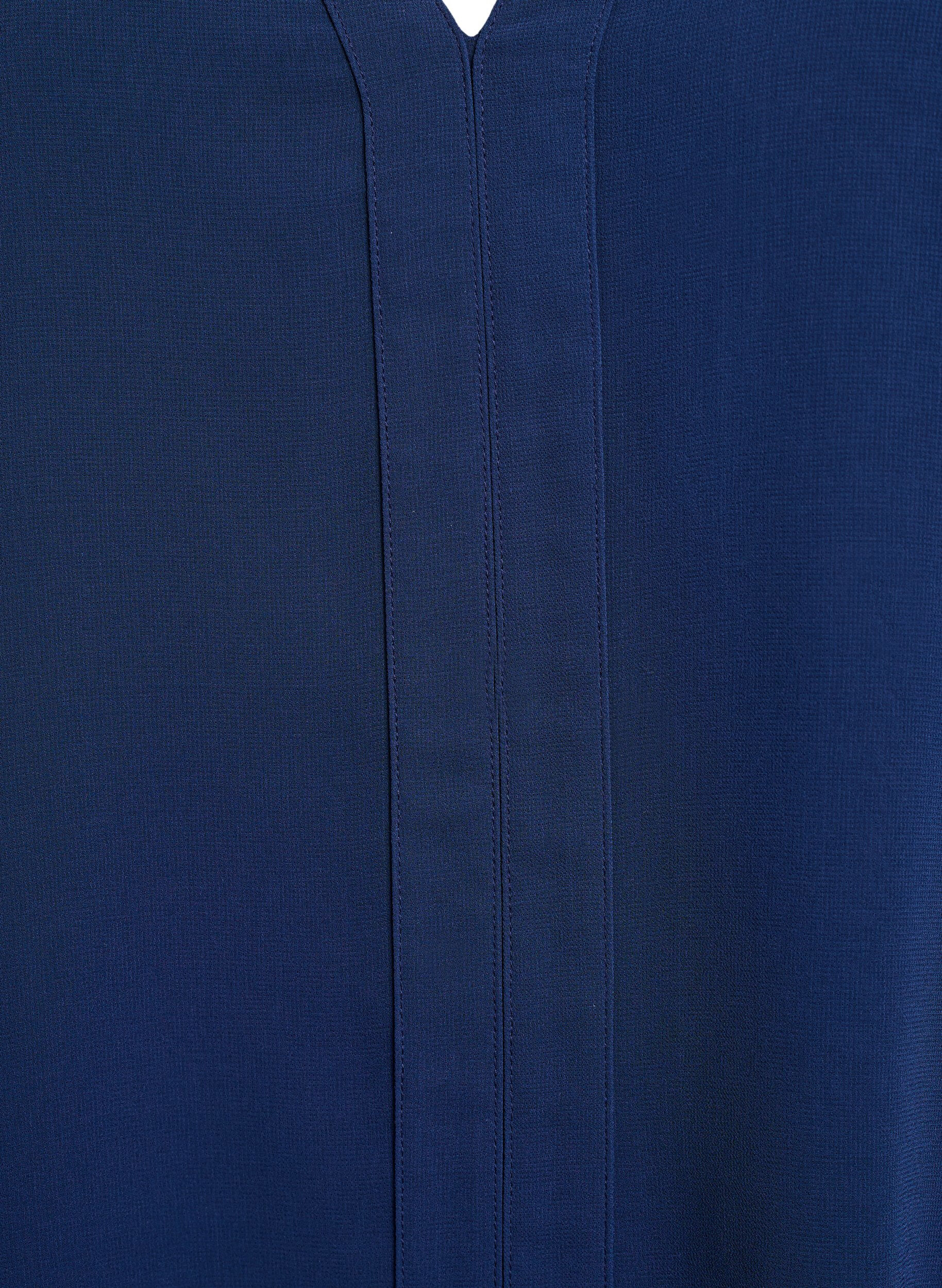 Zizzi Blouse avec manches transparentes et fronces, Bleu, Packshot image number 2