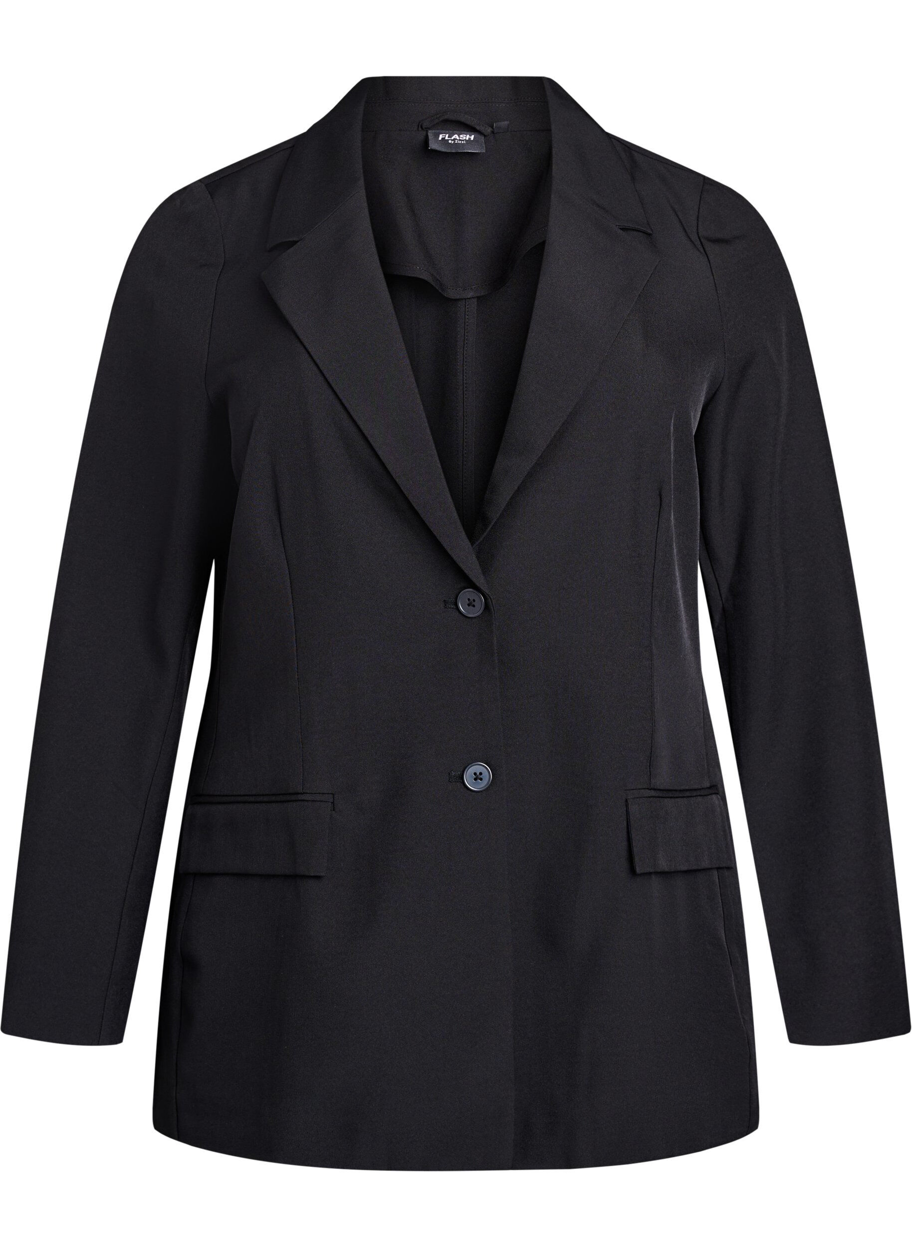 ZizziBlazer avec poches et fentes, Noir, Packshot image number 0