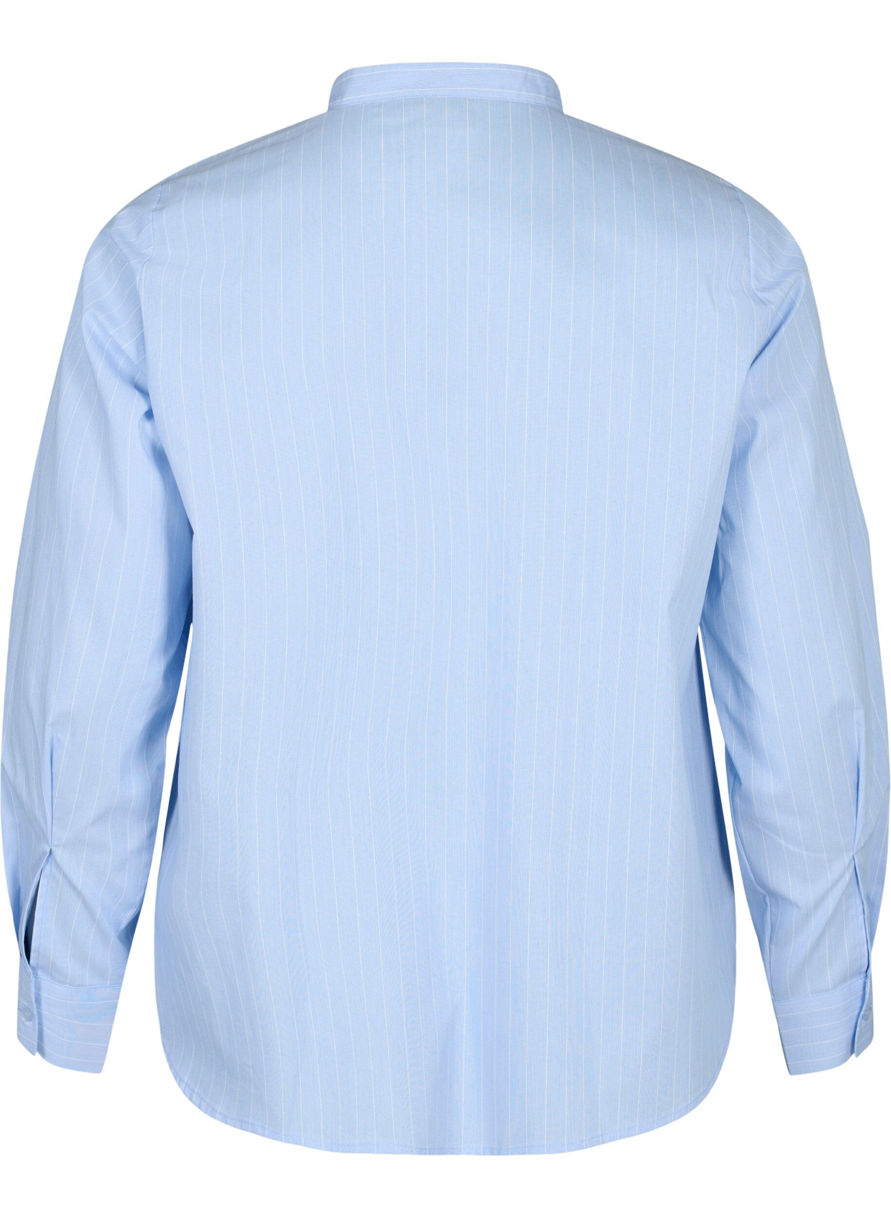 ZizziFLASH - krijtstreep overhemd, Light Blue Stripe, Packshot image number 1
