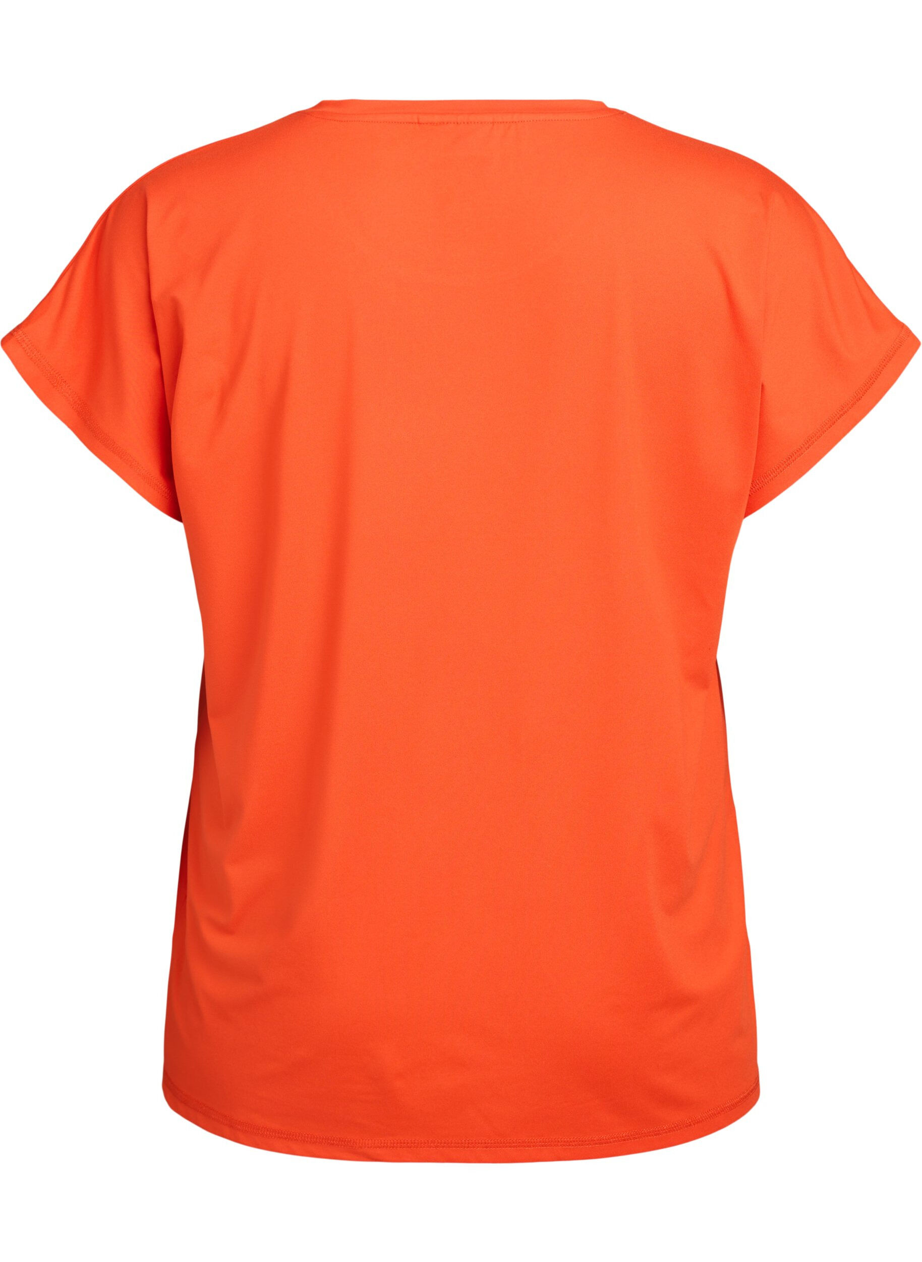 ZizziT-shirt de sport couleur unie, Orange, Packshot image number 1