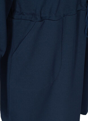 Tuniek met lange mouwen en zakken, Navy Blazer, Packshot image number 3