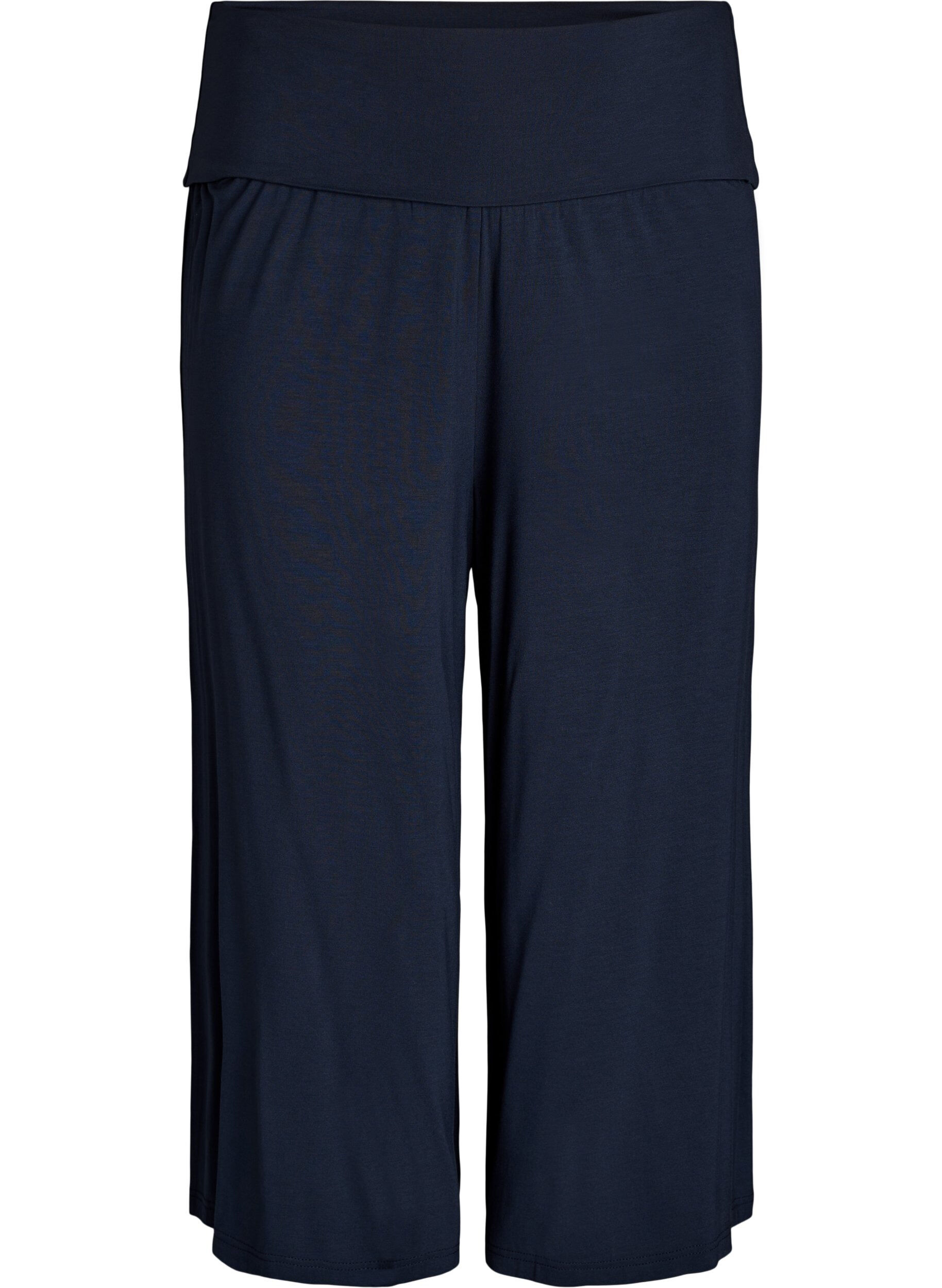Zizzi Jupe-culotte taille haute en jersey, Bleu, Packshot image number 0