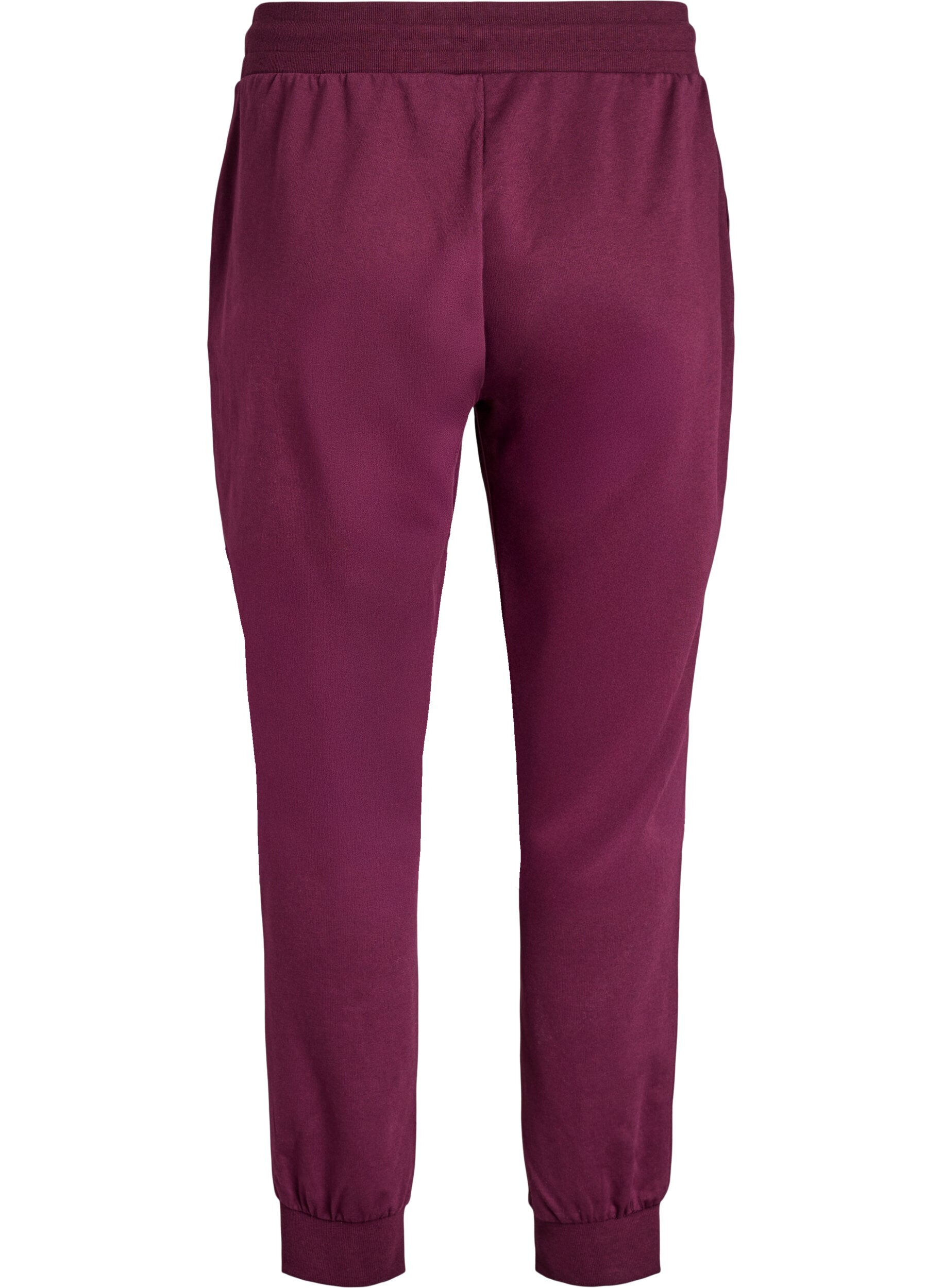 Zizzi Pantalon de sport ample avec des poches, Bordeaux, Packshot image number 1