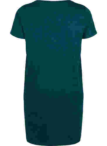 Chemise de nuit en coton à manches courtes, Deep Teal w. Cool It, Packshot image number 1