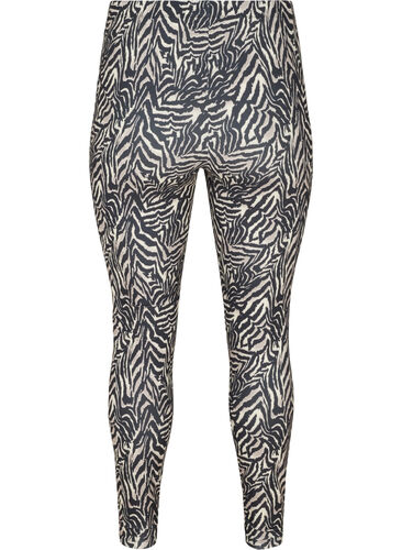 Lange legging met zebra print, Black Zebra AOP, Packshot image number 1
