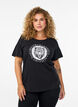 T-shirt imprim&eacute;, Noir, Model image number 0
