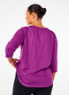 Work-out top met 3/4 mouwen, Paars, Model image number 1