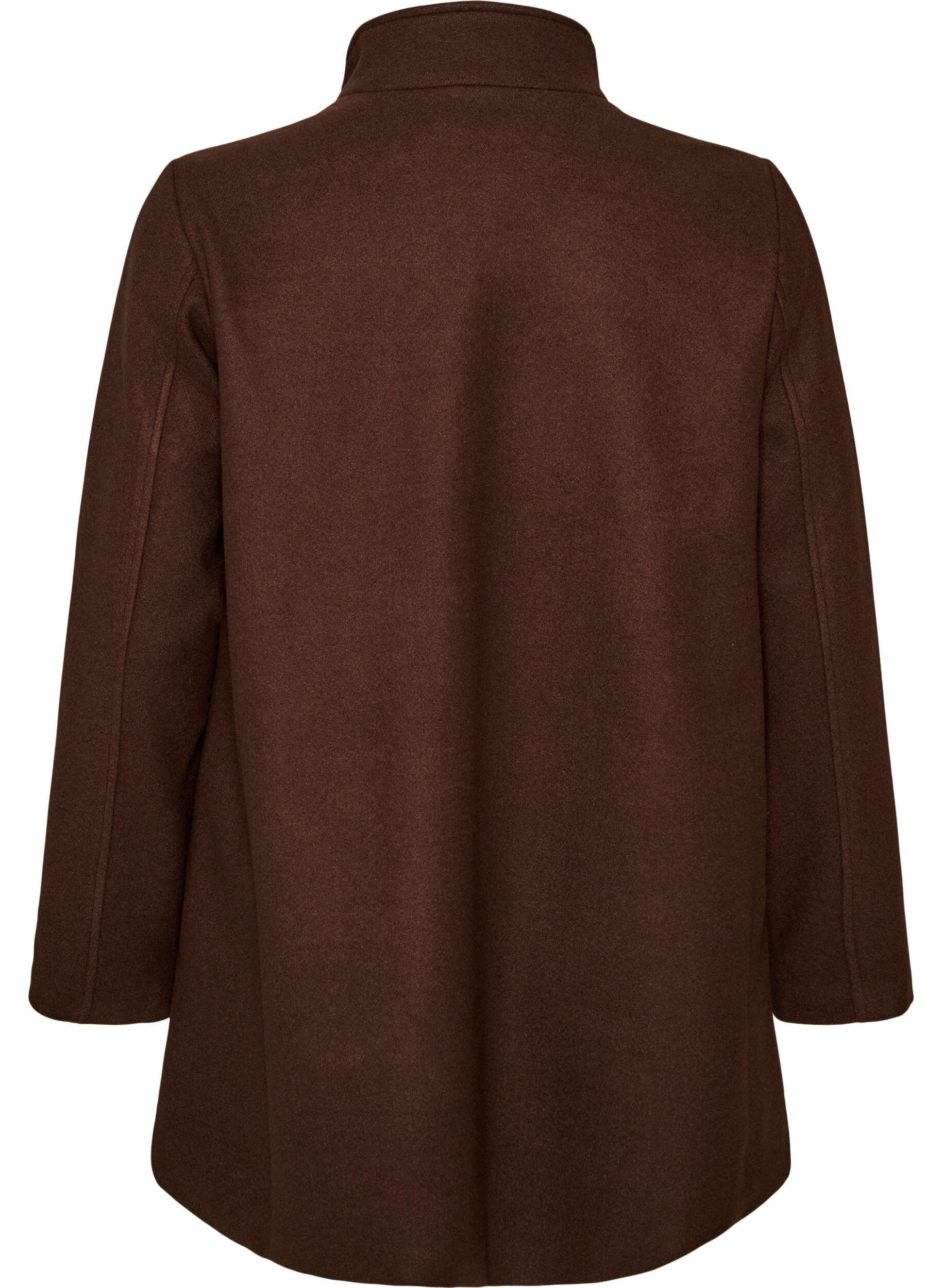 ZizziManteau court &agrave; la coupe &eacute;vas&eacute;e, Marron, Packshot image number 1