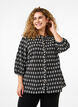Katoenen overhemdblouse met bloemenpatroon, Black, Model image number 0