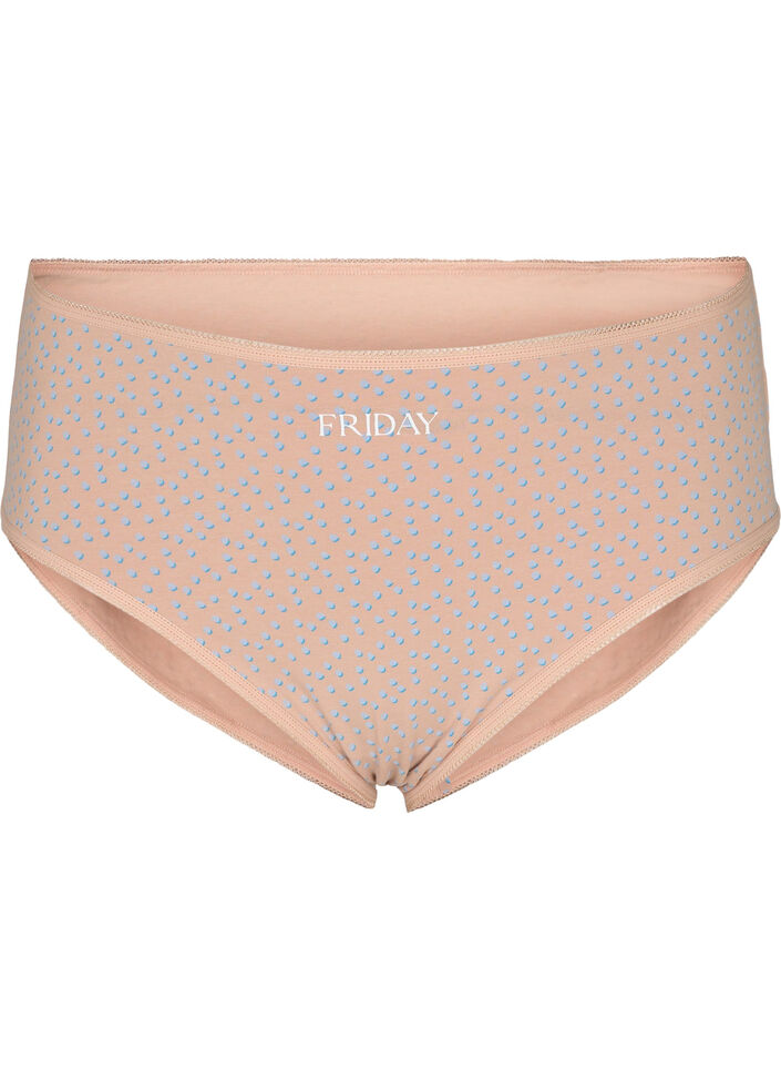 Lot de 7 culottes hipster &agrave; taille normale, Blue Multi Pack , Packshot image number 3