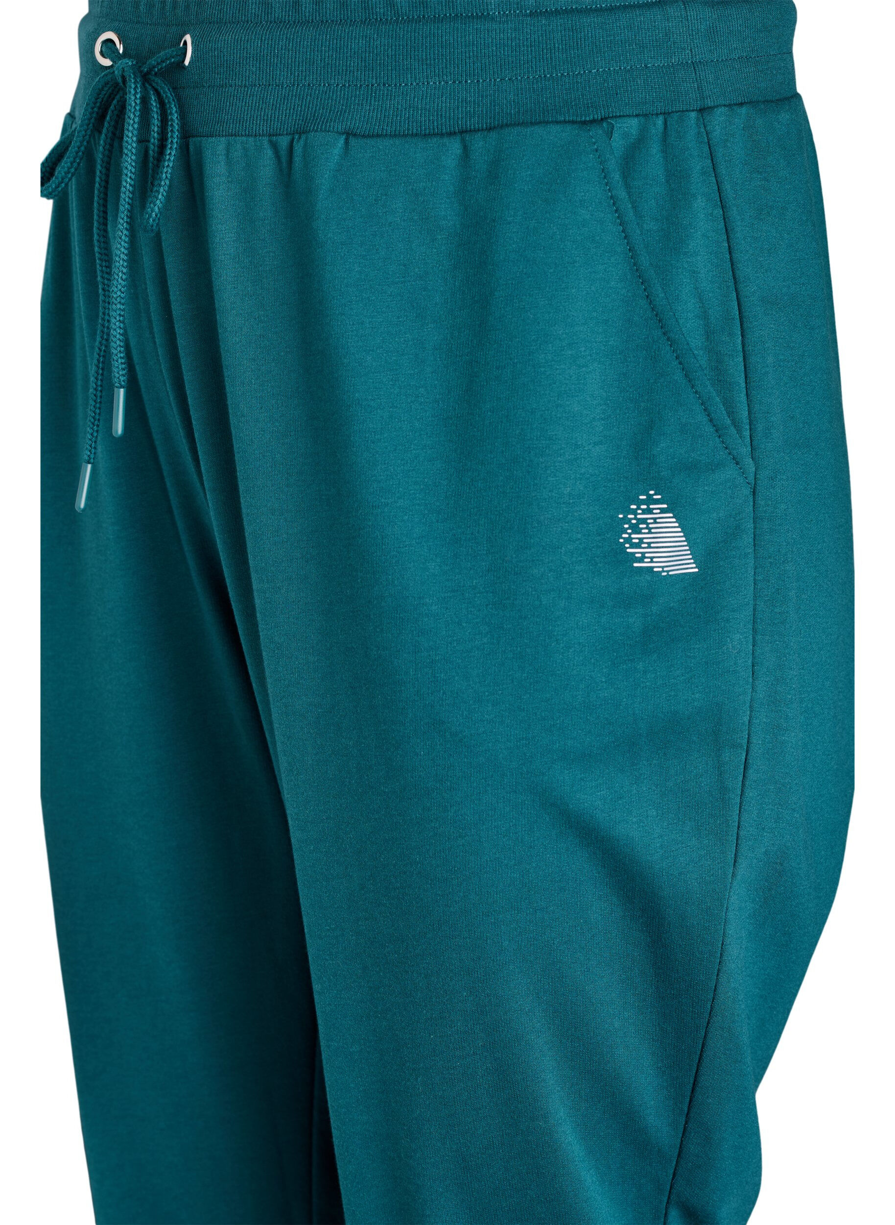 ZizziLosse trainingsbroek met zakken, Groen, Packshot image number 2