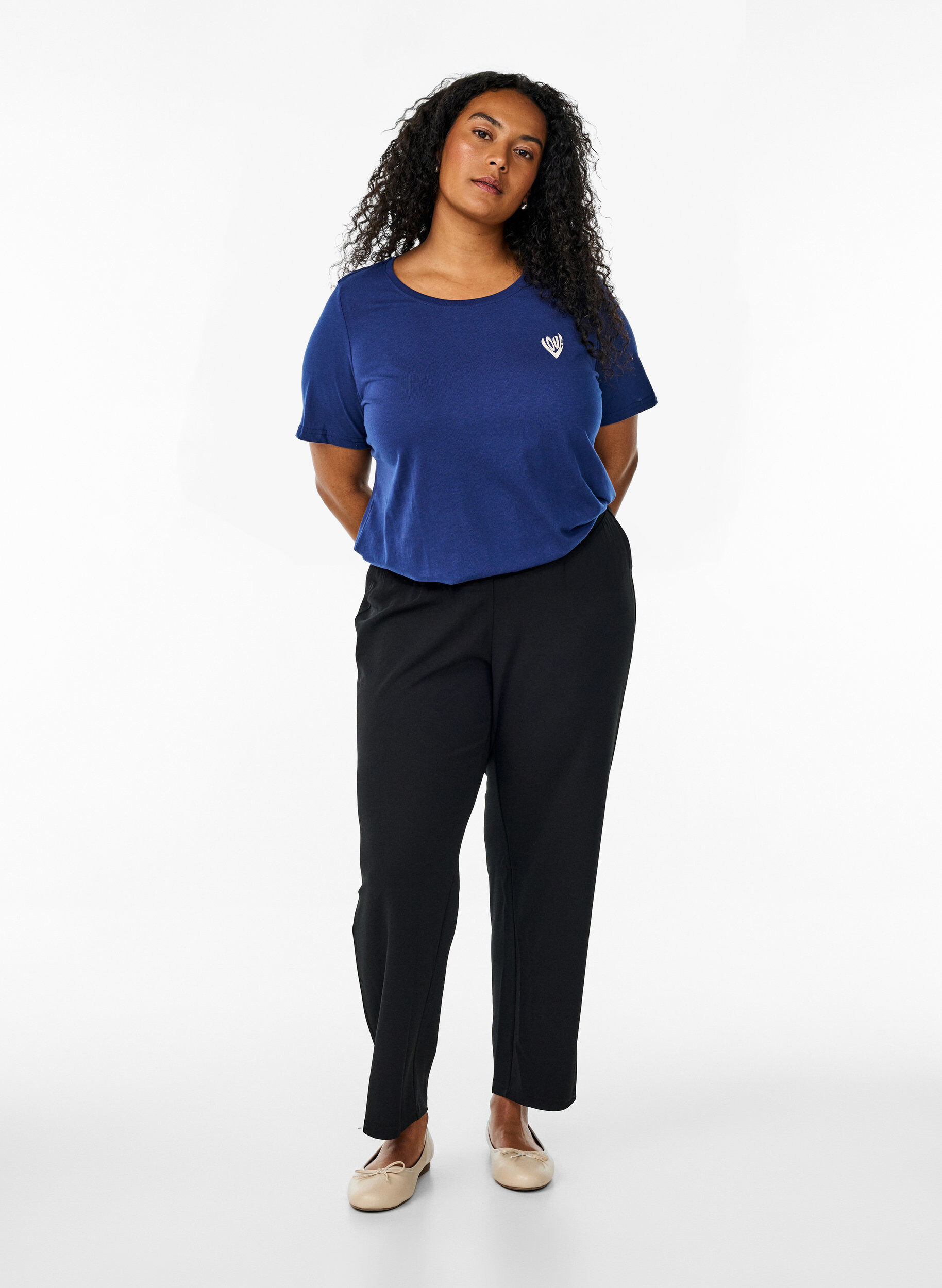 ZizziFLASH - T-shirt met motief, Blauw, Model image number 1