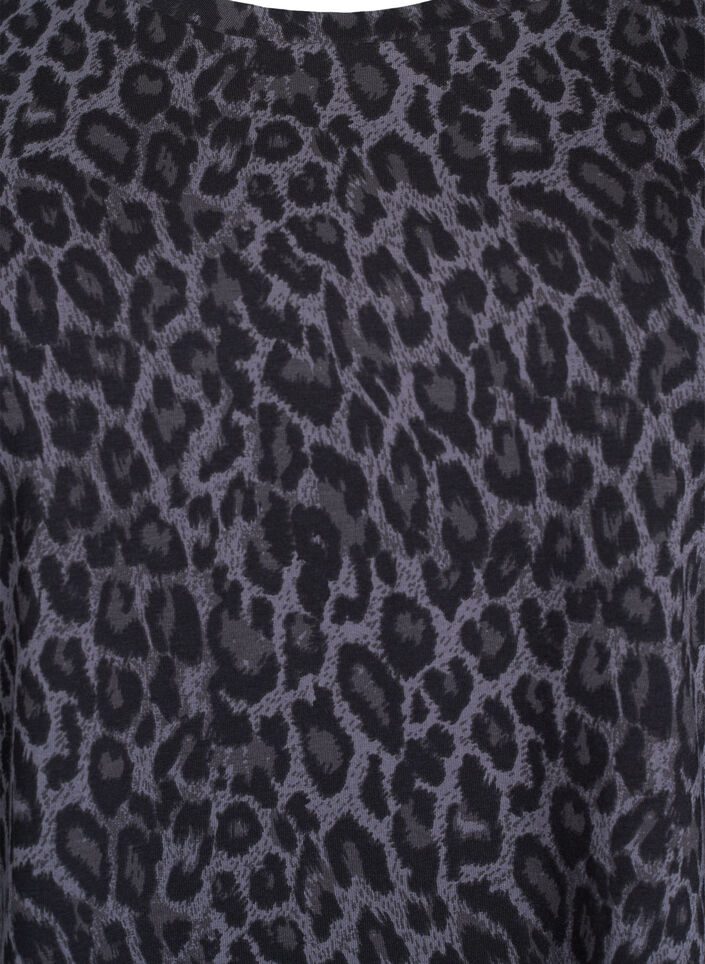 T-shirt à col rond et imprimé intégral, Gris, Packshot image number 2