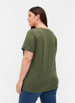 T-shirt avec imprimé en coton biologique, Thyme Melange, Model image number 1